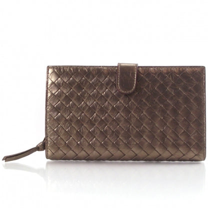 Bottega Veneta Woven Leather Wallet Dust Petille 1 of 10