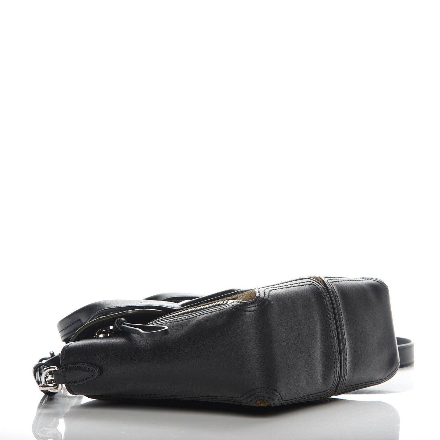 3.1 Suede Calfskin Mini Pashli Satchel Dark Moss