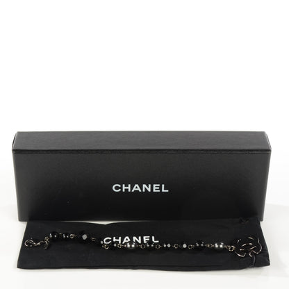Chanel Beaded CC Bracelet Black 5 of 5