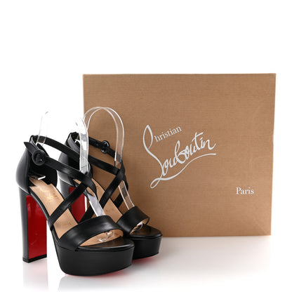 Christian Louboutin Nappa Loubi Bee Alta 130 Sandals 35 Black 9 of 9