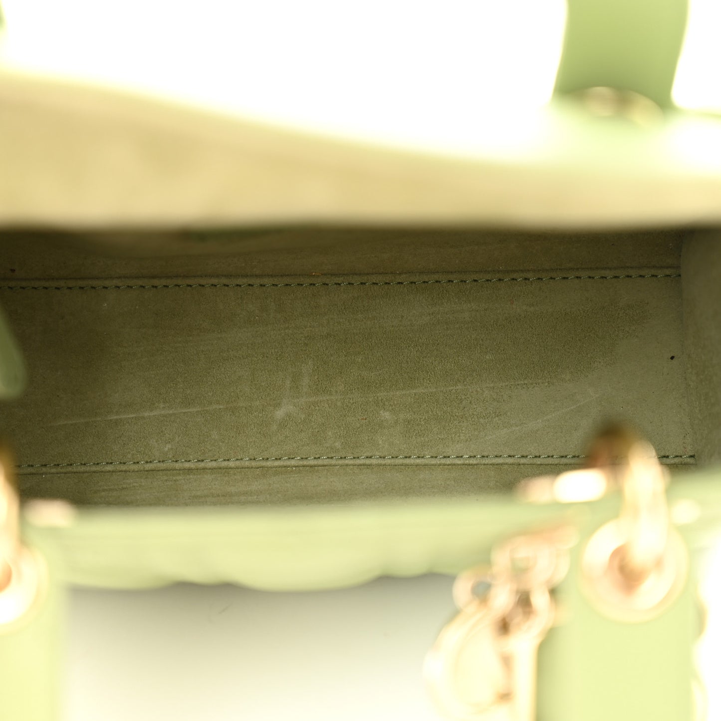 Lambskin Cannage Small My ABCDior Lady Dior Green