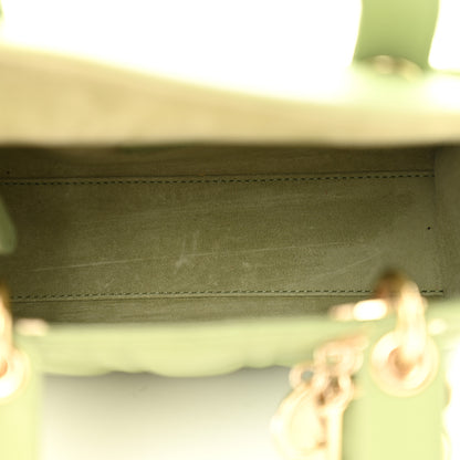 Christian Dior Lambskin Cannage Small My ABCDior Lady Dior Green 5 of 12