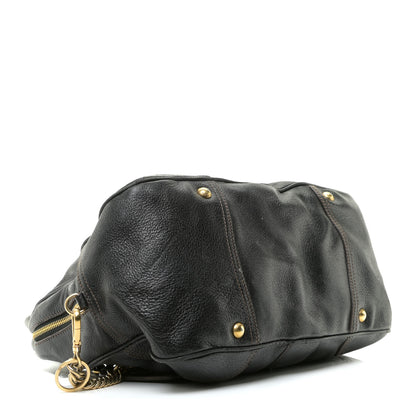 Prada Cervo Large Animalier Satchel Black 4 of 14
