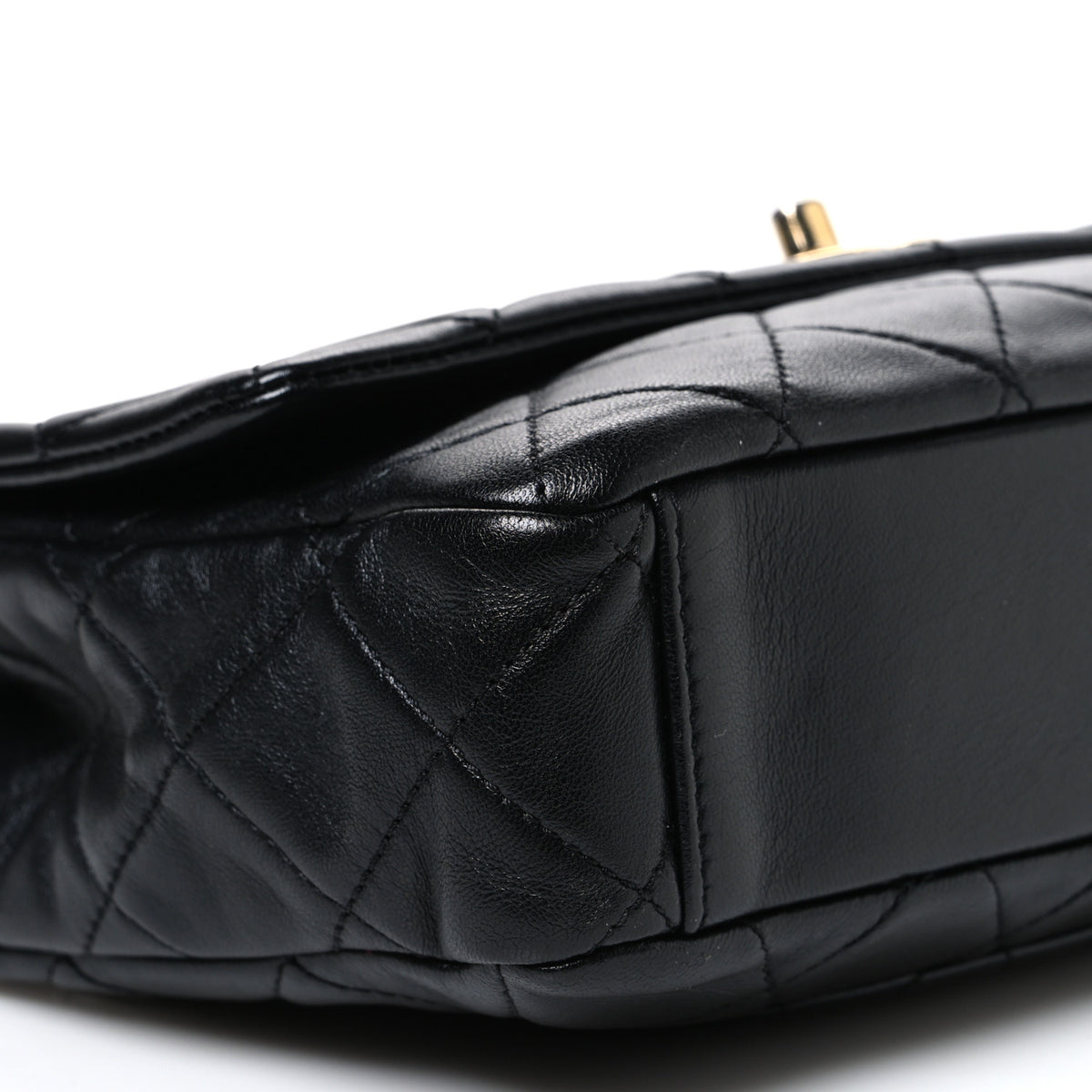 Chanel Lambskin Resin Pearl Quilted Flap Black 9 of 10