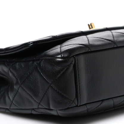 Chanel Lambskin Resin Pearl Quilted Flap Black 9 of 10