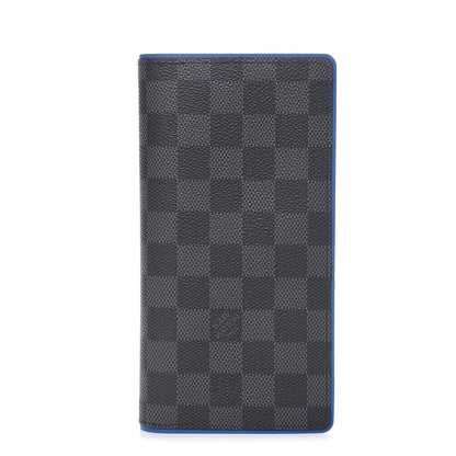 Louis Vuitton Damier Graphite Brazza Wallet Bleu Neon 1 of 7