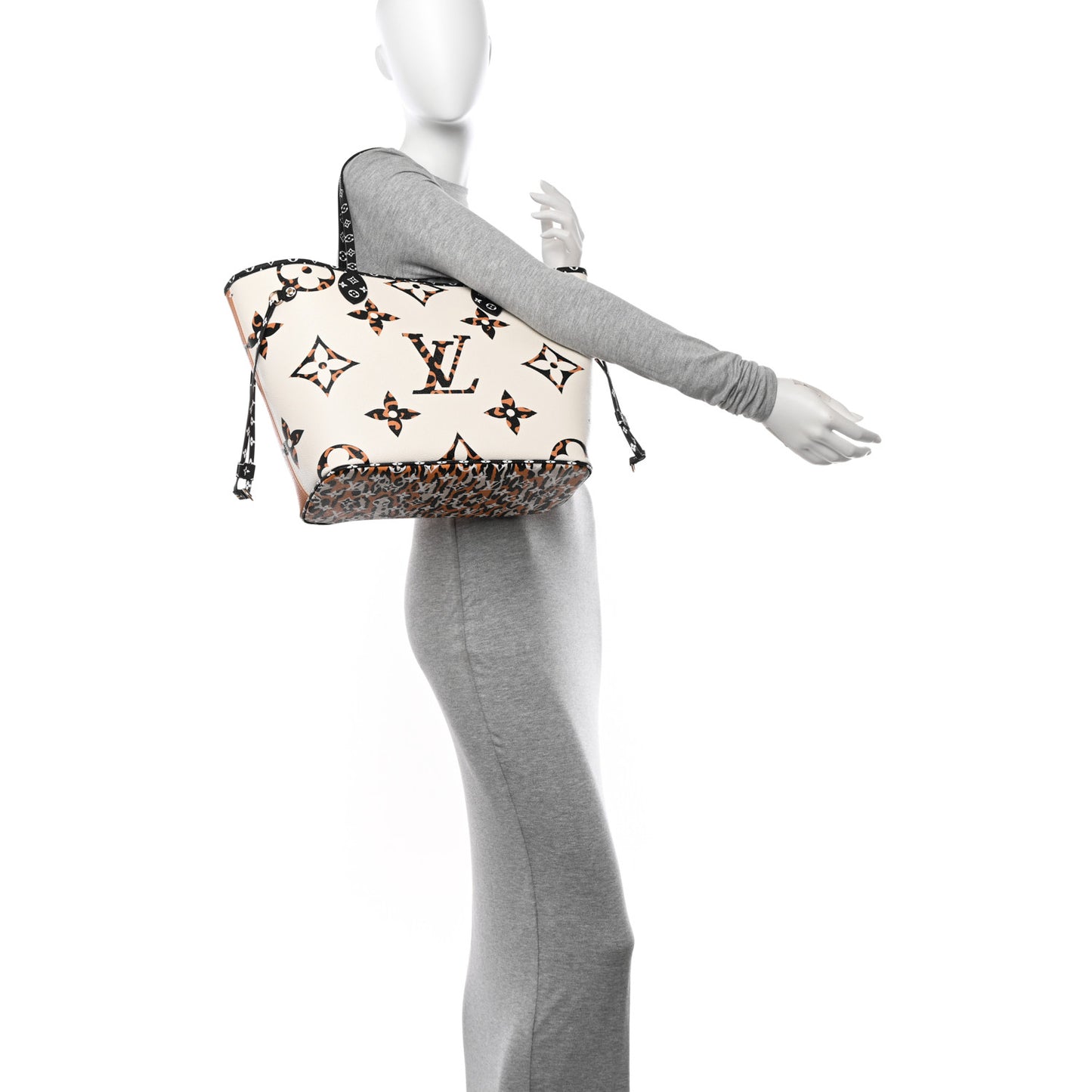 Monogram Giant Jungle Neverfull MM Ivory