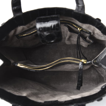 Nancy Gonzalez Crocodile Tote Black 4 of 8