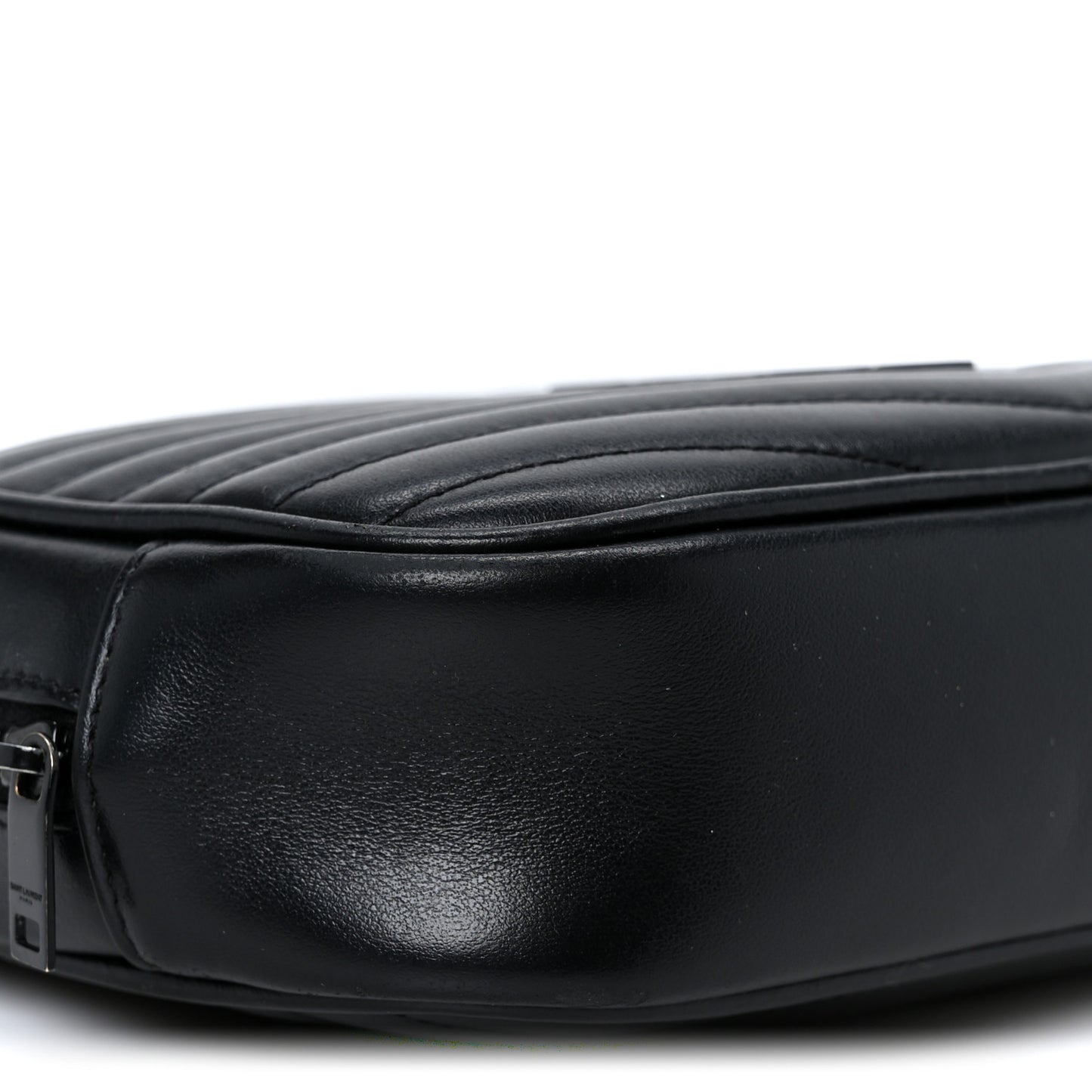 Calfskin Matelasse Monochrome Monogram Mini Lou Camera Bag Black