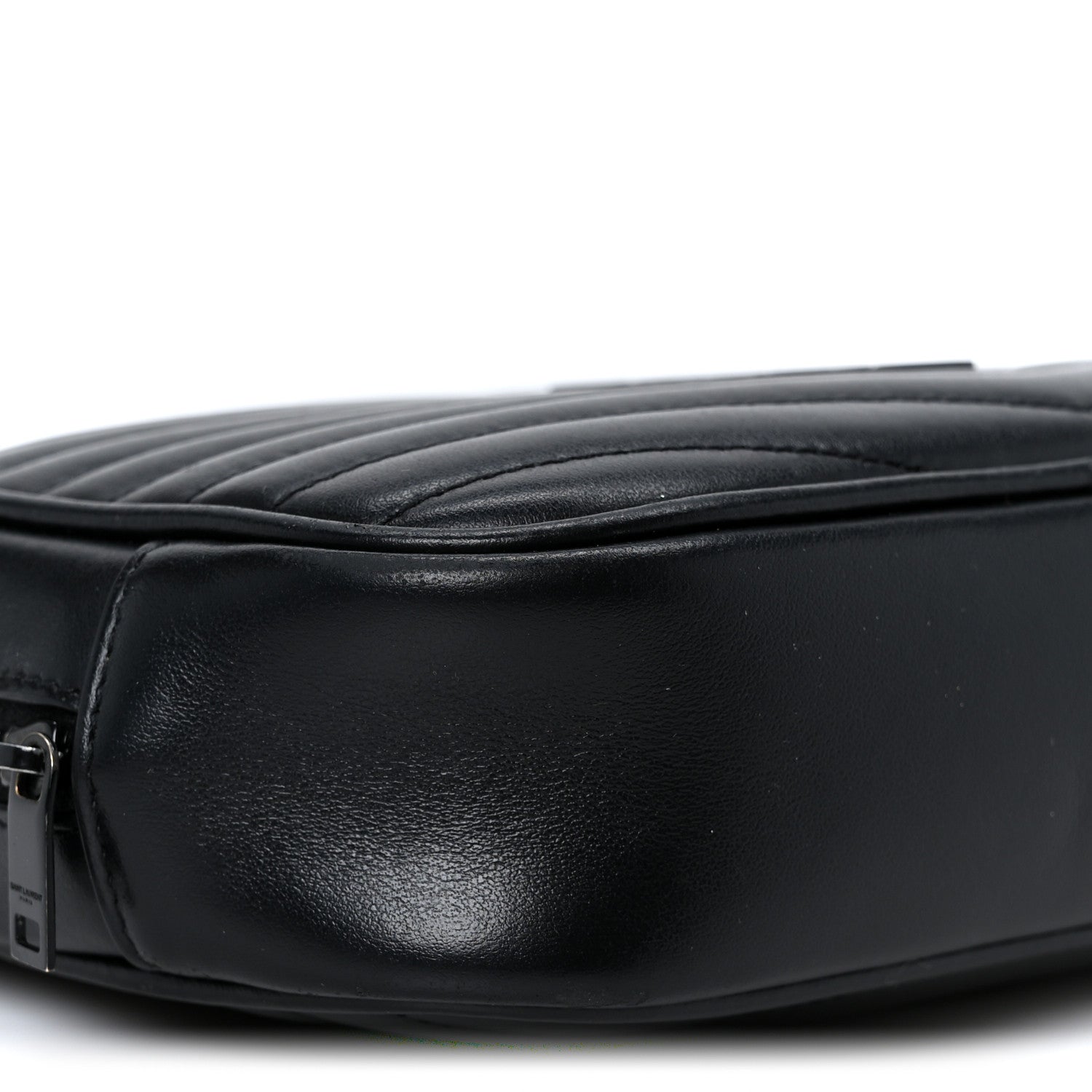 Saint Laurent Calfskin Matelasse Monochrome Monogram Mini Lou Camera Bag Black 8 of 10