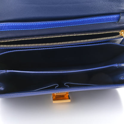 Celine Liege Calfskin Medium Classic Box Flap Bag Indigo 5 of 12