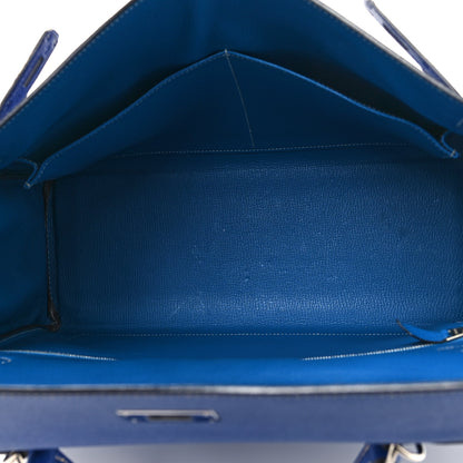 Hermes Epsom Candy Kelly Retourne 35 Bleu Electrique Mykonos 6 of 11