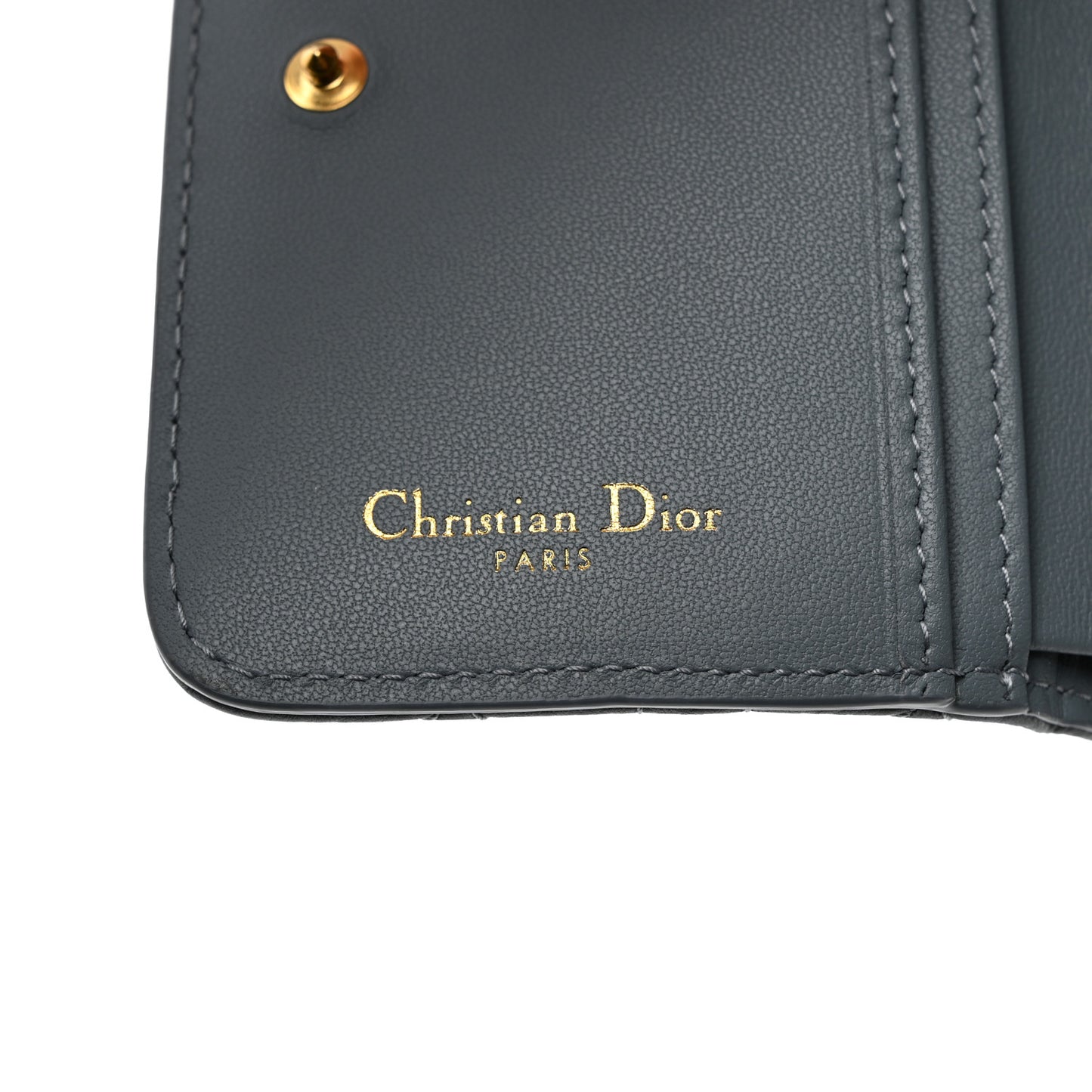 Grained Calfskin Supple Cannage Caro Scarlet Zipped Wallet Cloud Blue