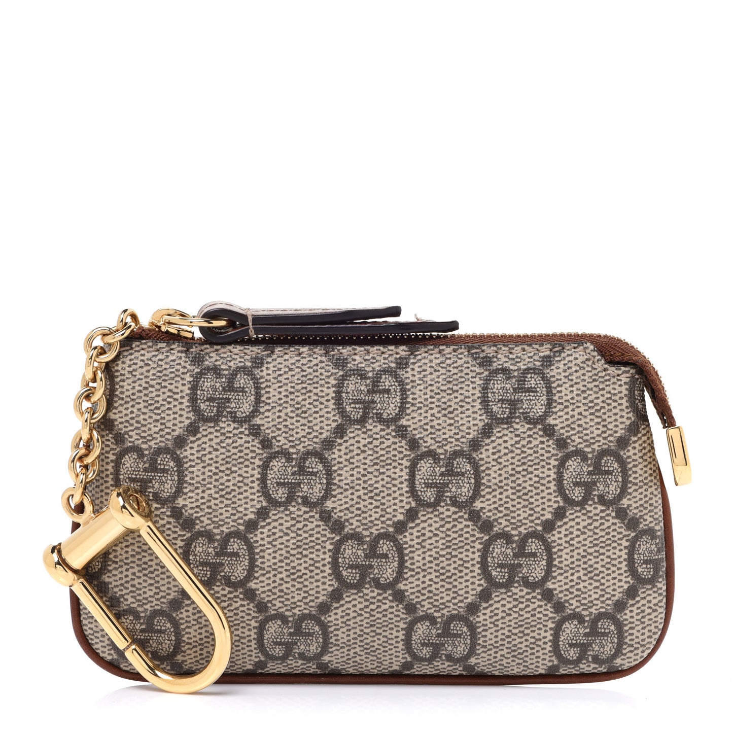 GG Supreme Monogram Key Case Brown
