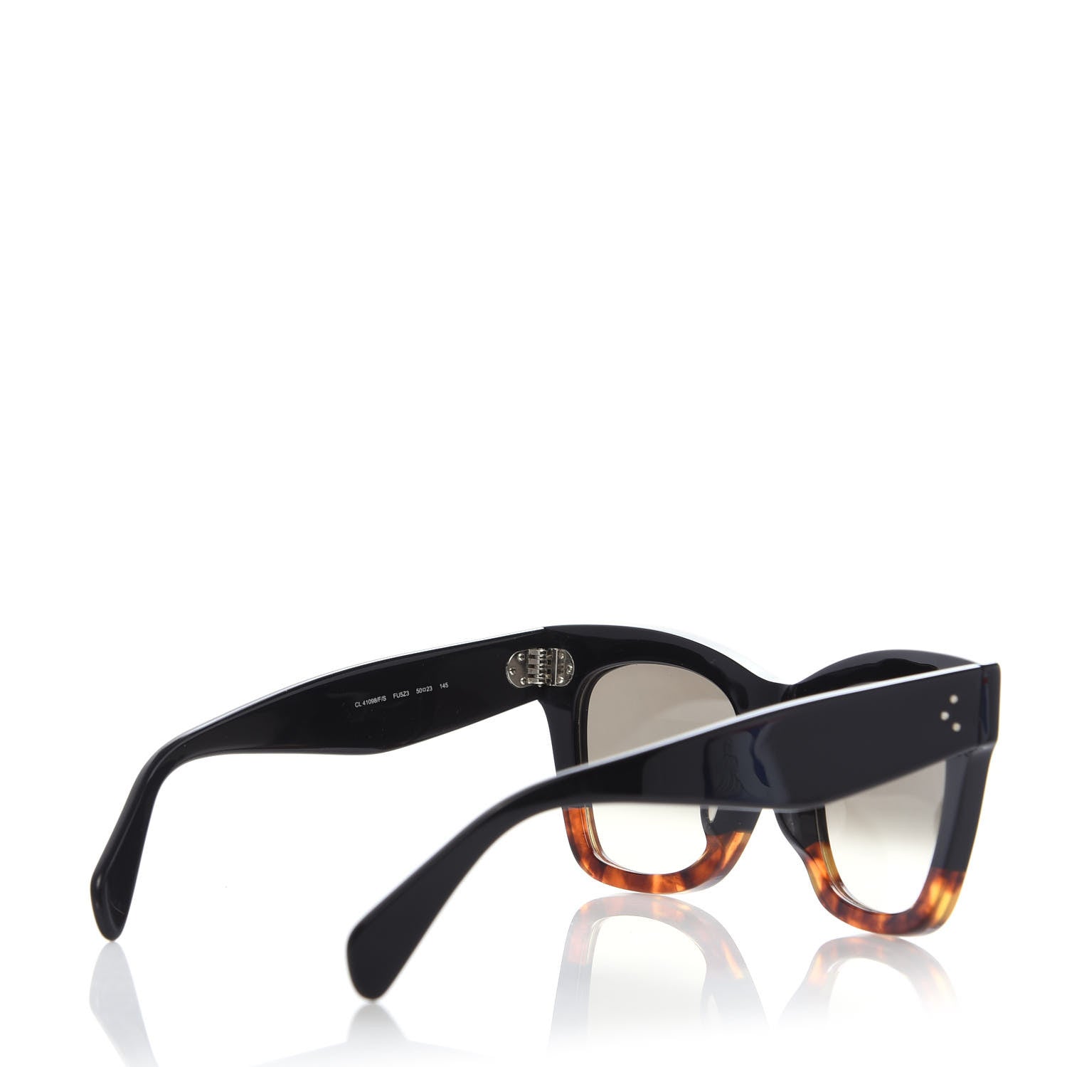 Celine Acetate Catherine Sunglasses CL 41098/F/S Black Havana 4 of 7