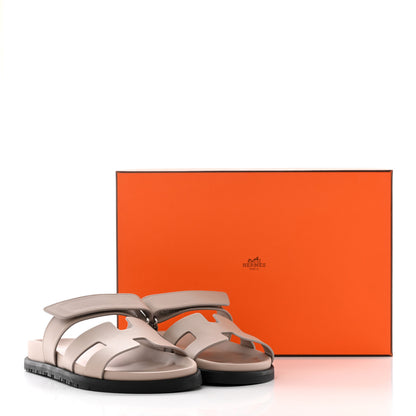 Hermes Calfskin Womens Chypre Sandals 36 Beige Mastic 15 of 15