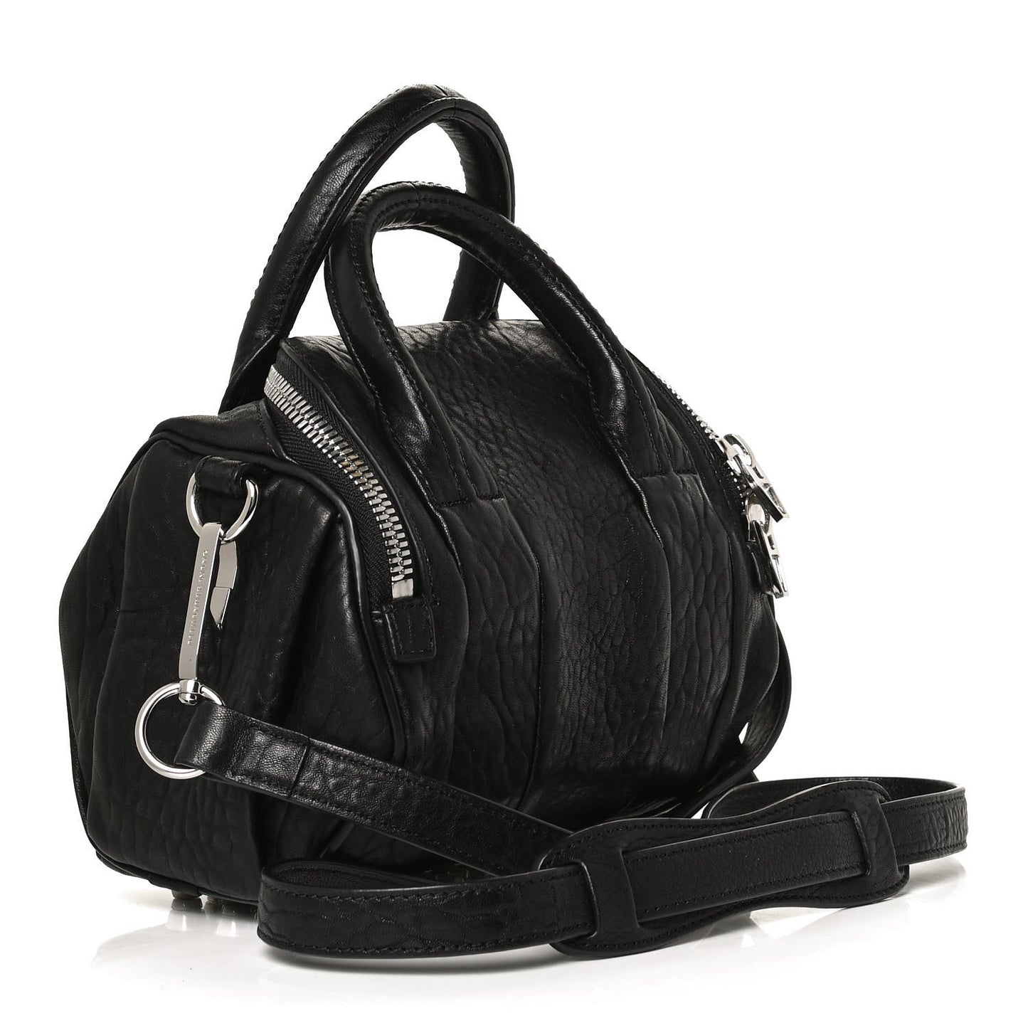 Pebbled Lambskin Rockie Black Rhodium Hardware