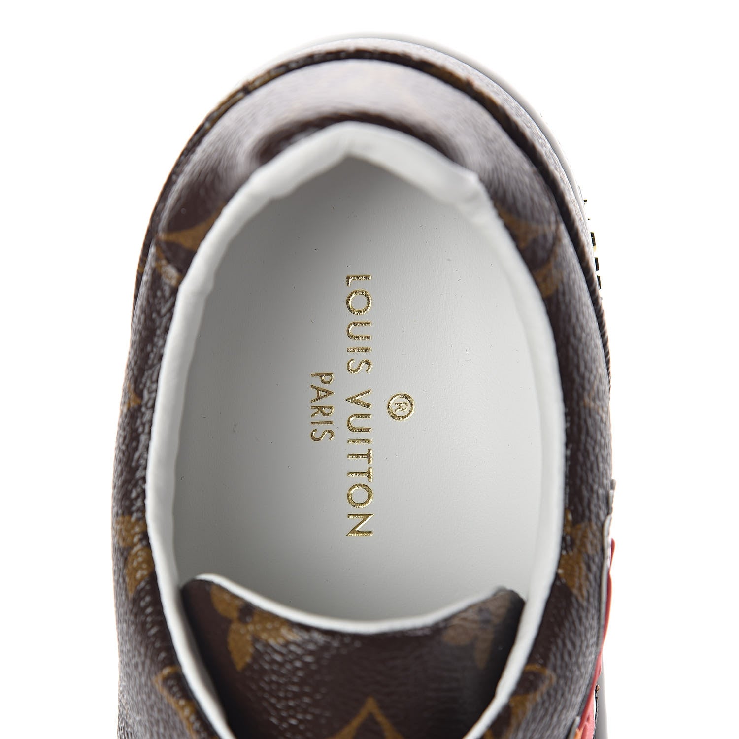 Louis Vuitton Calfskin Monogram LV Black Heart Sneakers 37 Cacao 5 of 7