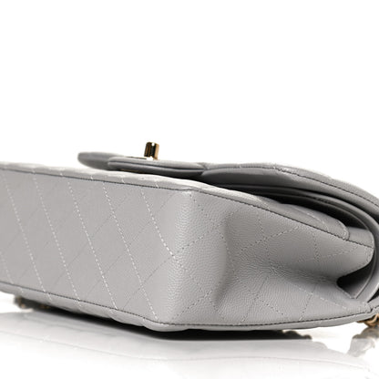 Chanel Caviar Quilted Small Double Flap Grey 10 of 10