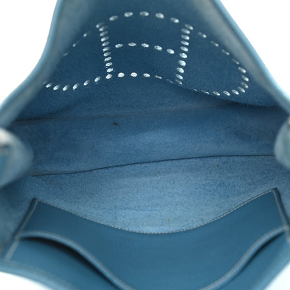 Hermes Taurillon Clemence Evelyne PM Blue Jean 5 of 12