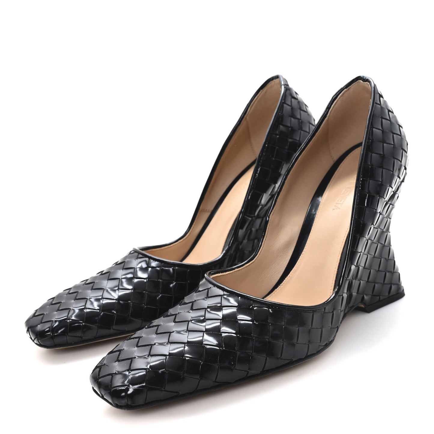 Nappa Intrecciato Comet Pumps 38 Black