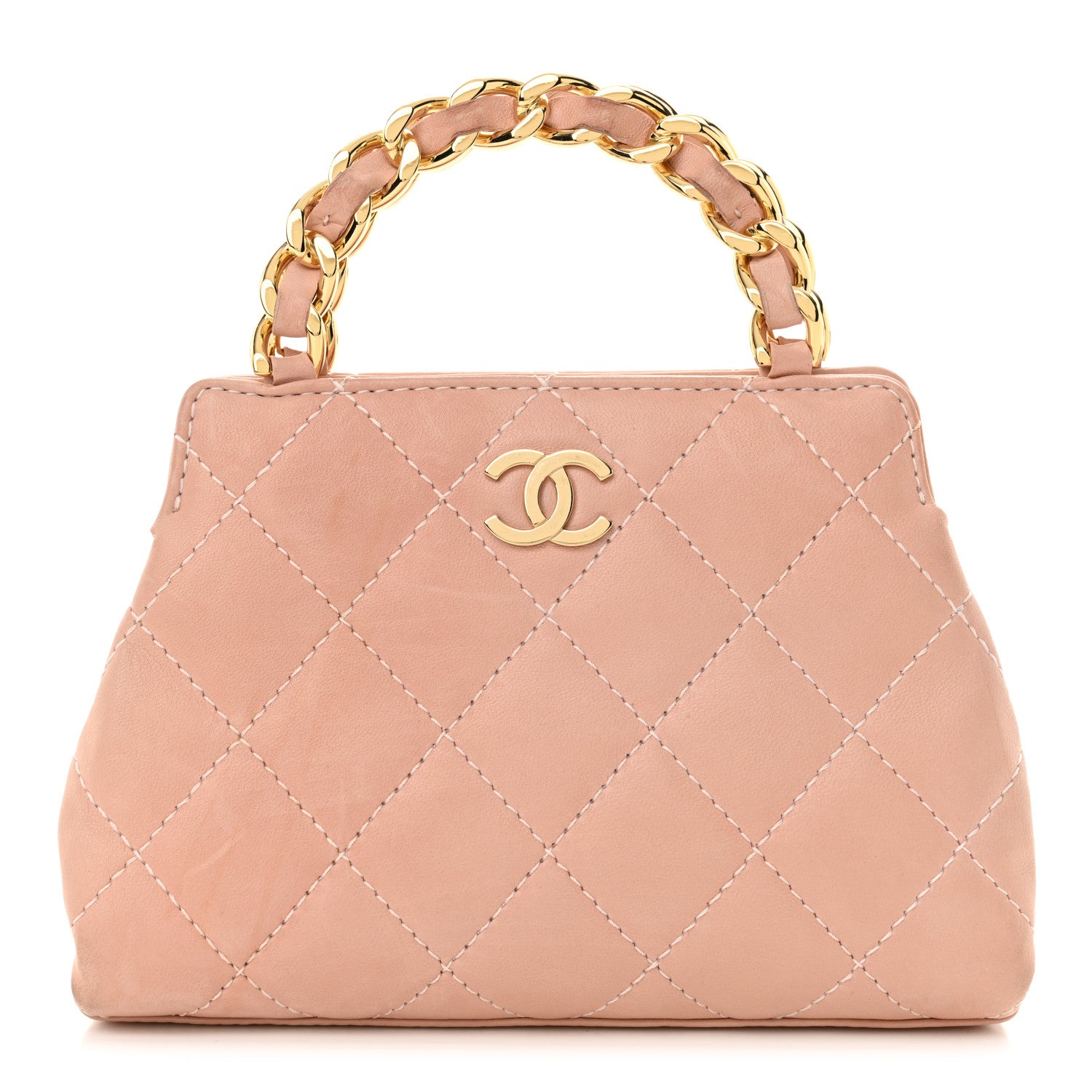 Chanel Lambskin Quilted Mini Evening Bag Pink 1 of 14
