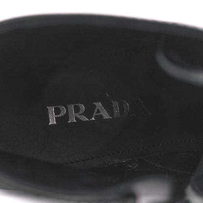 Prada Spazzolato Chocolate 50mm Combat Boots 40 Black 8 of 11