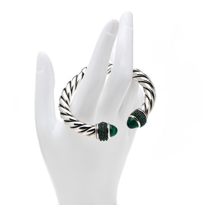 David Yurman Sterling Silver Green Onyx Osetra Bracelet 2 of 4