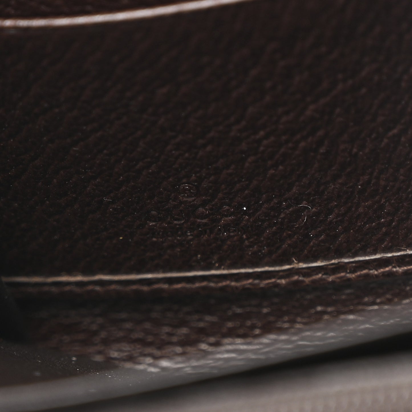 Monogram Metal Bar Zip Around Wallet Dark Brown