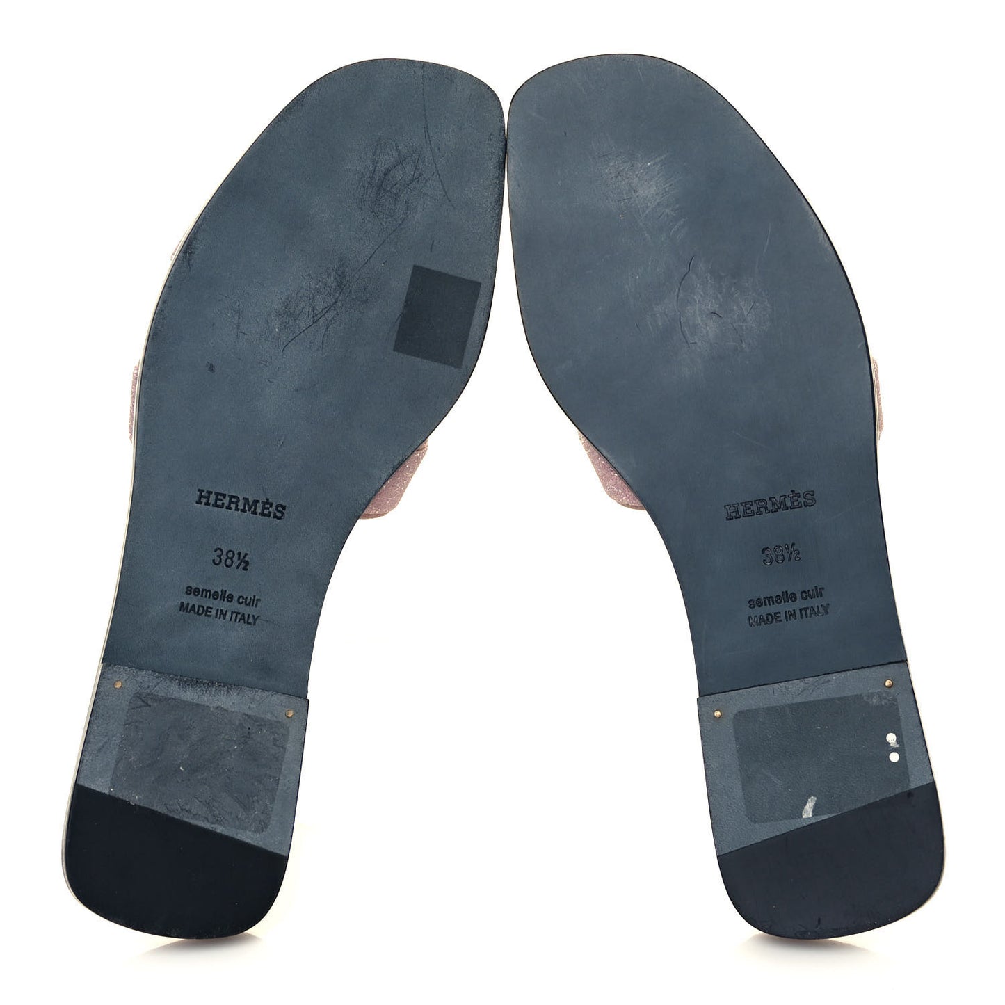 Suede Goatskin Crystal Powder Oran Sandals 38.5 Rose