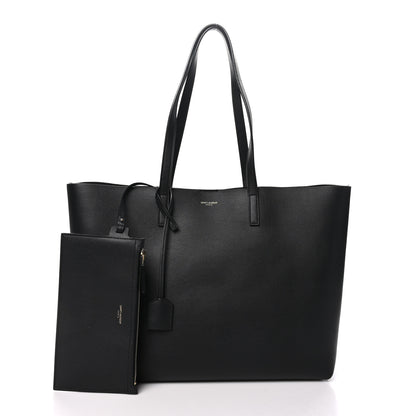 Saint Laurent Calfskin Large Shopping Tote Black 3 of 12