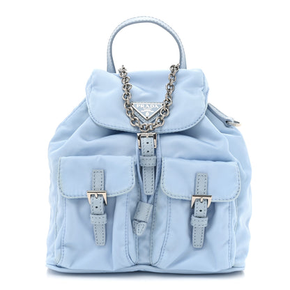Prada Nylon Vela Mini Crossbody Backpack Light Blue 1 of 11