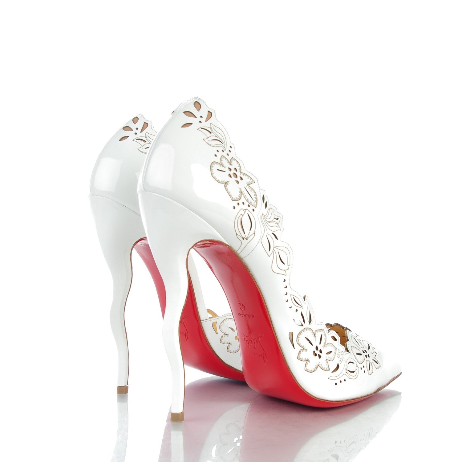 Christian Louboutin Patent Beloved 100 Pumps 42 White 4 of 8