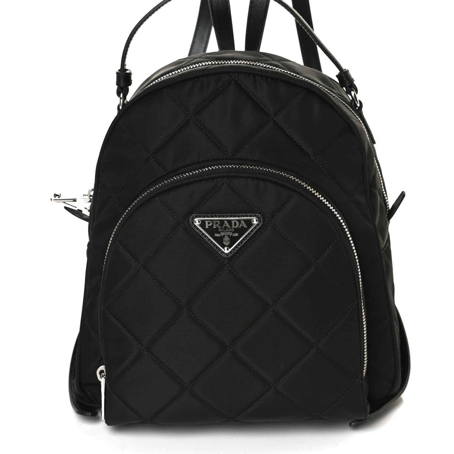 Nylon Tessuto Impuntu Quilted Backpack Black