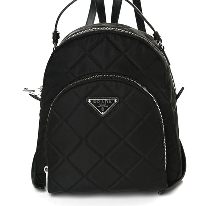 Prada Nylon Tessuto Impuntu Quilted Backpack Black 8 of 14
