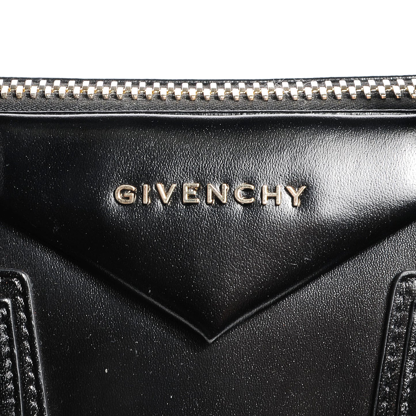 Shiny Lord Calfskin Small Antigona Black