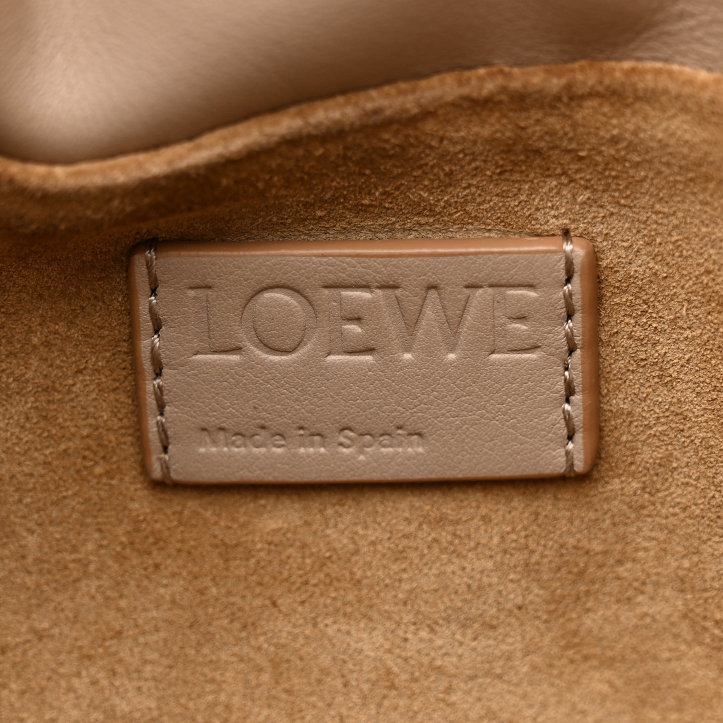 Calfskin Mini Flamenco Knot Clutch Sand