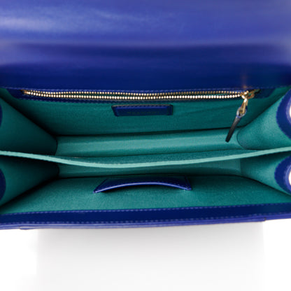 Bulgari Calfskin Large Serpenti Forever Top Handle Blue 6 of 13