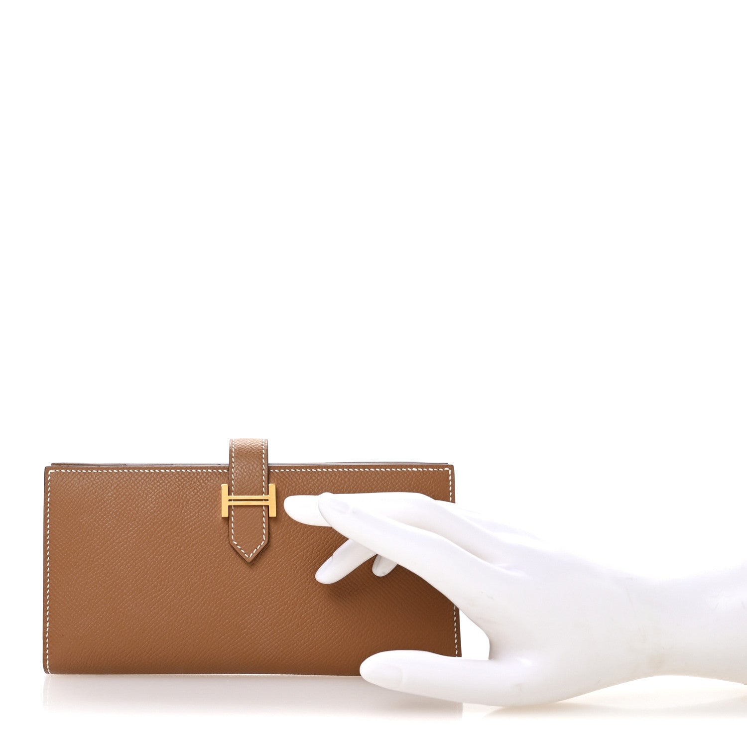 Hermes Epsom Bearn Gusset Wallet Gold 2 of 8
