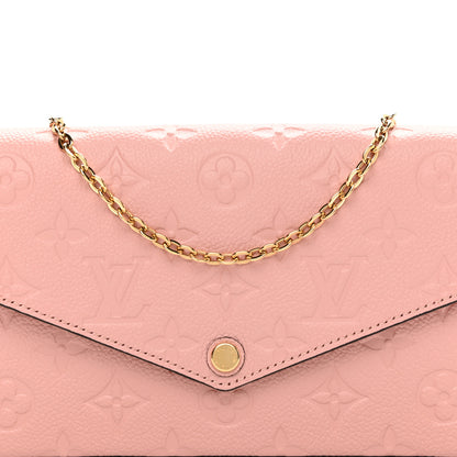 Louis Vuitton Empreinte Pochette Felicie Chain Wallet Rose Poudre 7 of 9