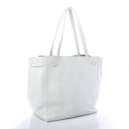 Celine Grained Calfskin Small Belt Cabas Phantom Light Grey 3 of 11