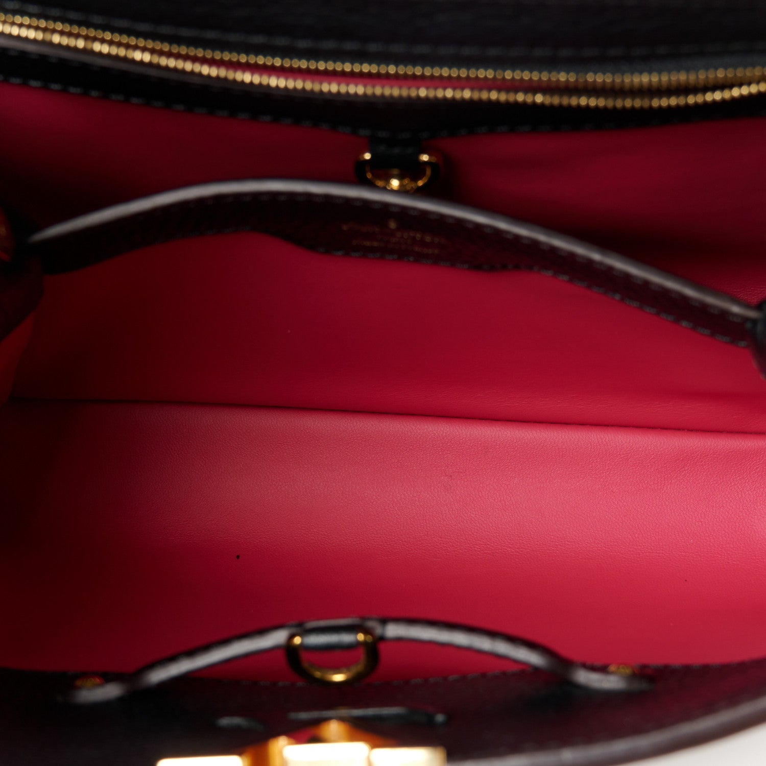 Louis Vuitton Taurillon Capucines BB Black Fuchsia 5 of 10