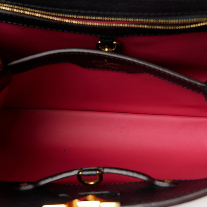 Louis Vuitton Taurillon Capucines BB Black Fuchsia 5 of 10