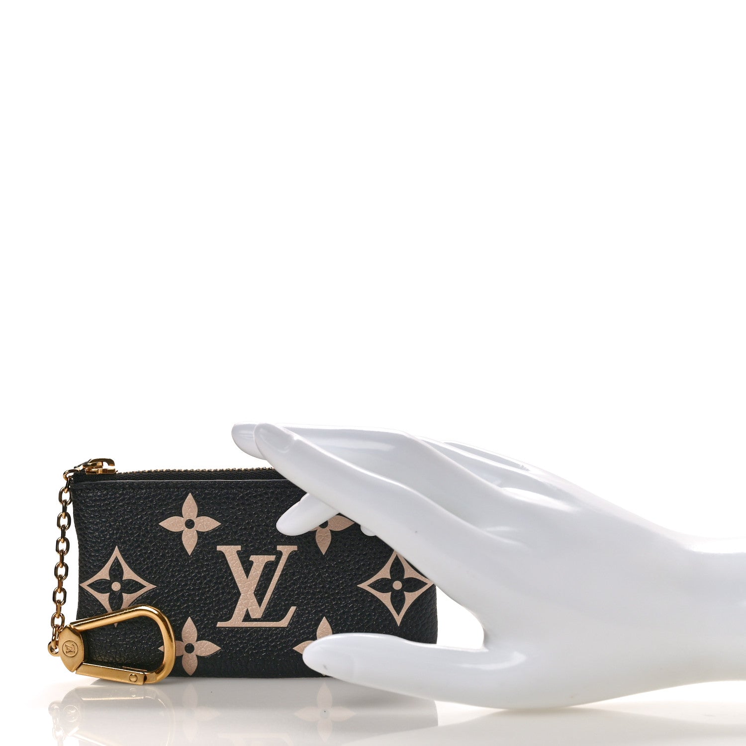 Louis Vuitton Empreinte Monogram Giant Key Pouch Black Beige 2 of 7