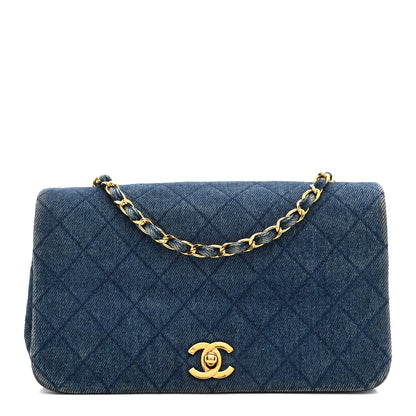 Chanel Denim Quilted Small Flap  Blue 1 of 16