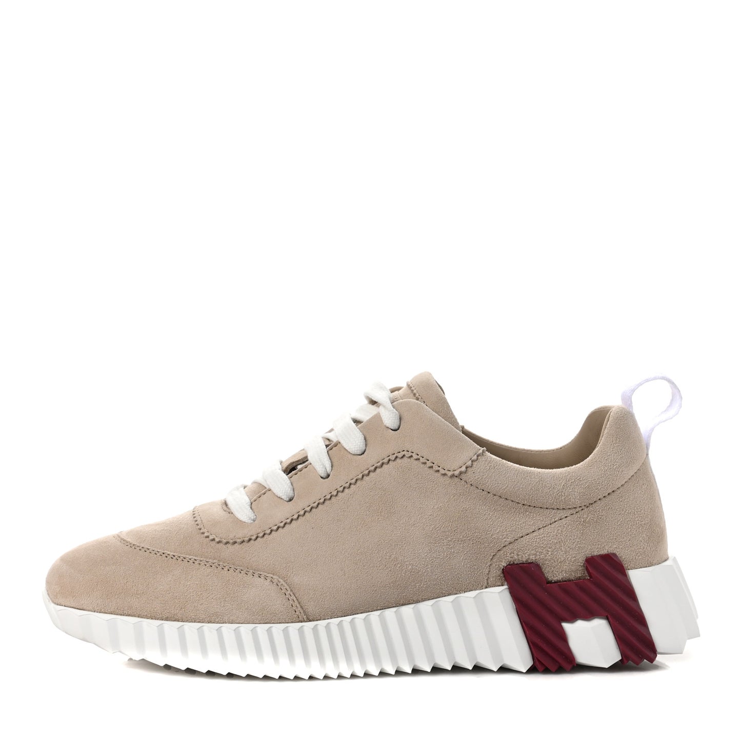 Goatskin Suede Goatskin Bouncing Sneakers 36 White Gomme