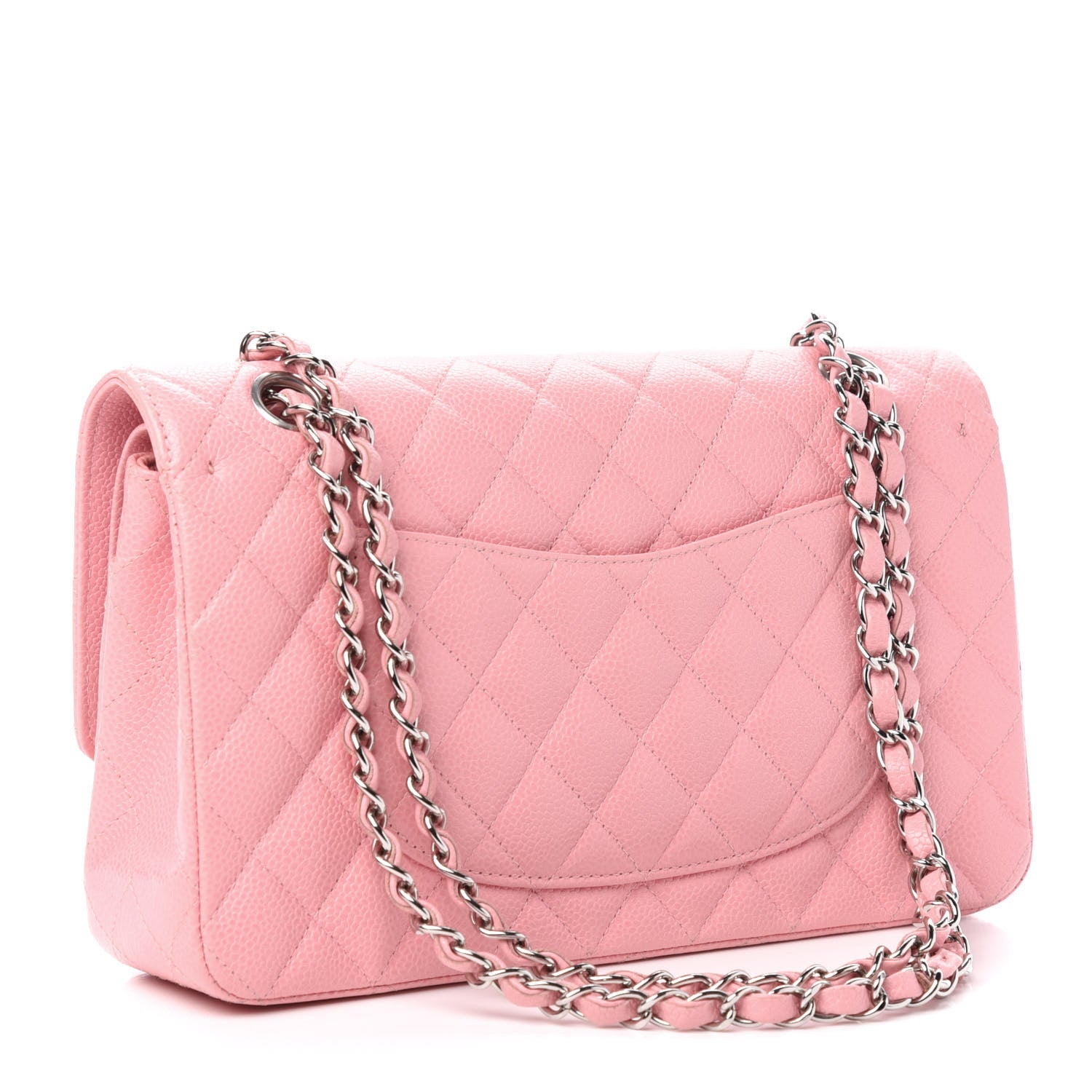 Chanel Caviar Quilted Medium Double Flap Pink 3 of 11