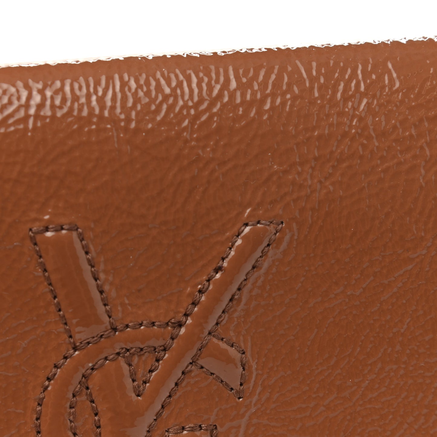 Patent Calfskin Large Belle De Jour Clutch Nude