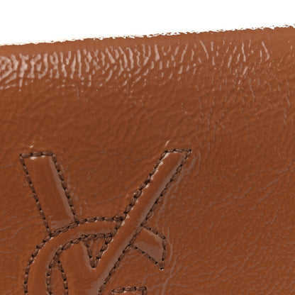 Saint Laurent Patent Calfskin Large Belle De Jour Clutch Nude 8 of 9