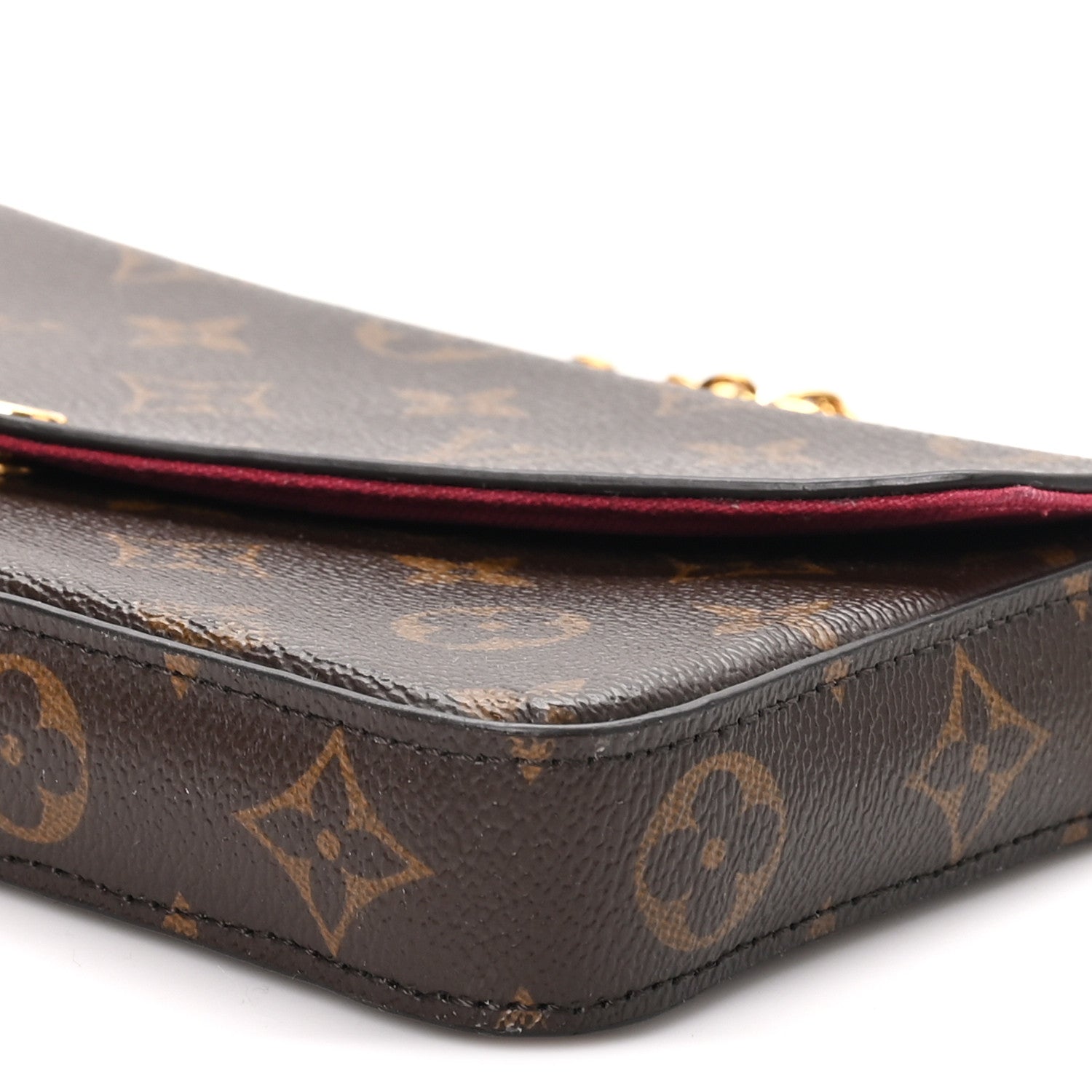 Louis Vuitton Monogram Pochette Felicie Chain Wallet Fuchsia 9 of 9
